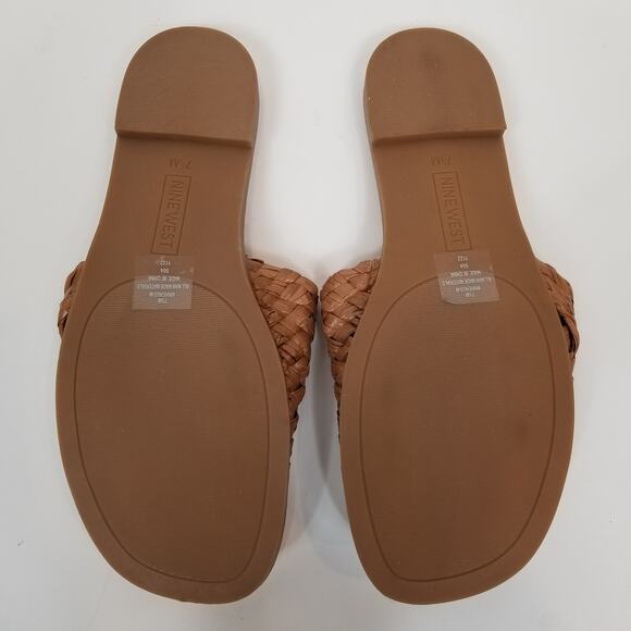 Nine West Women's Woven Slides Sandals Tan Size 7.5 - Picture 6 of 7